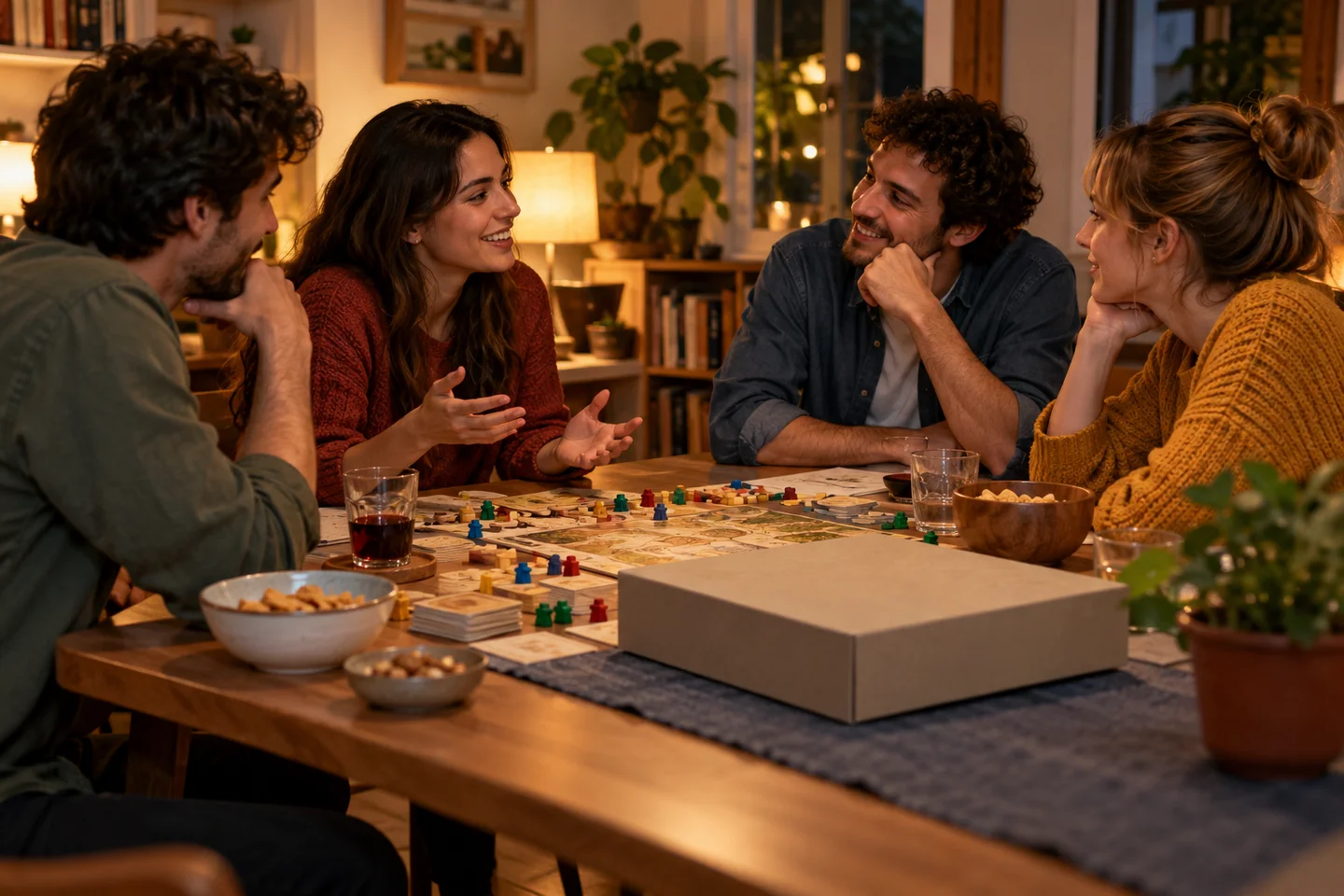 Amici conversano dopo una partita